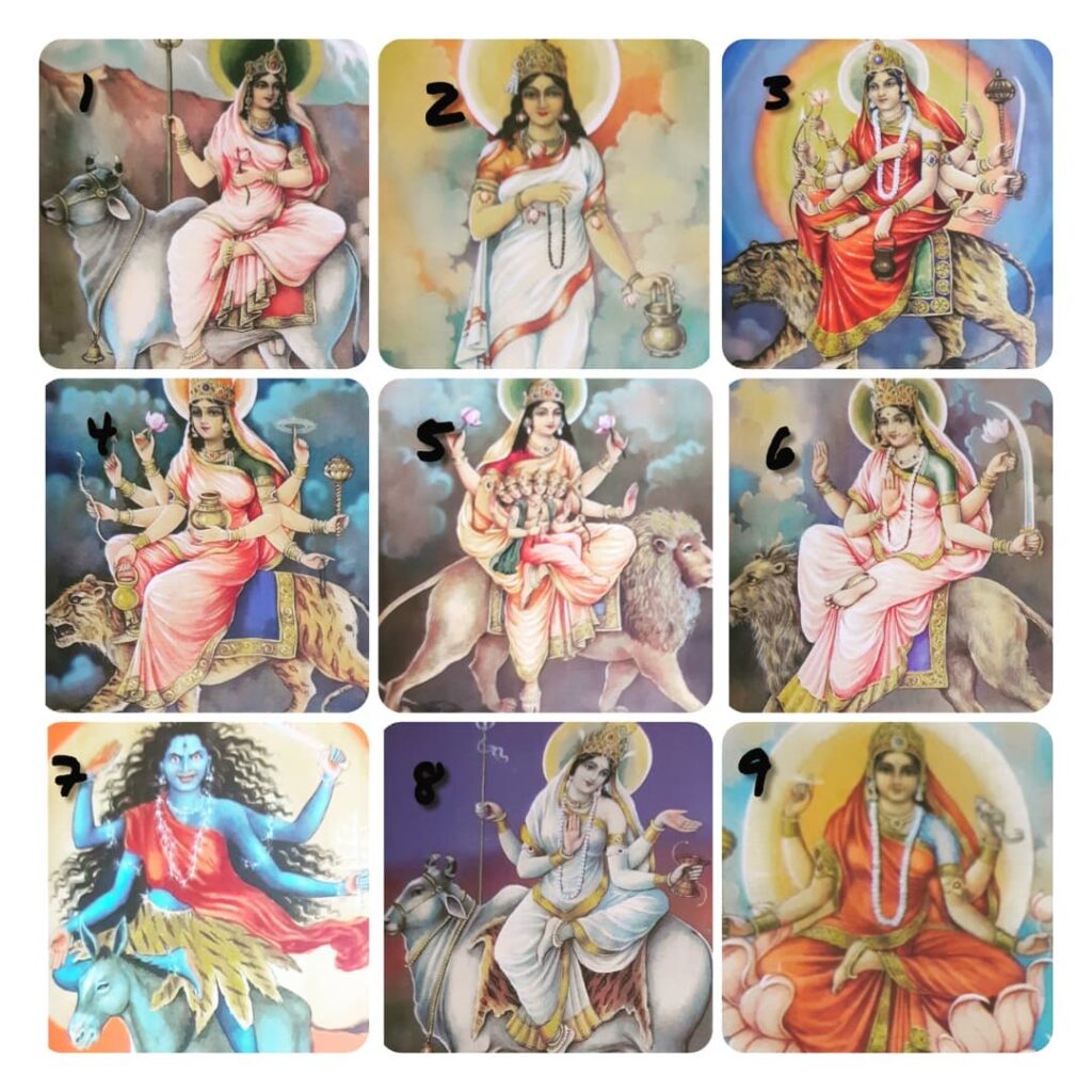 Describe your kids the Nine Forms of Maa Durga